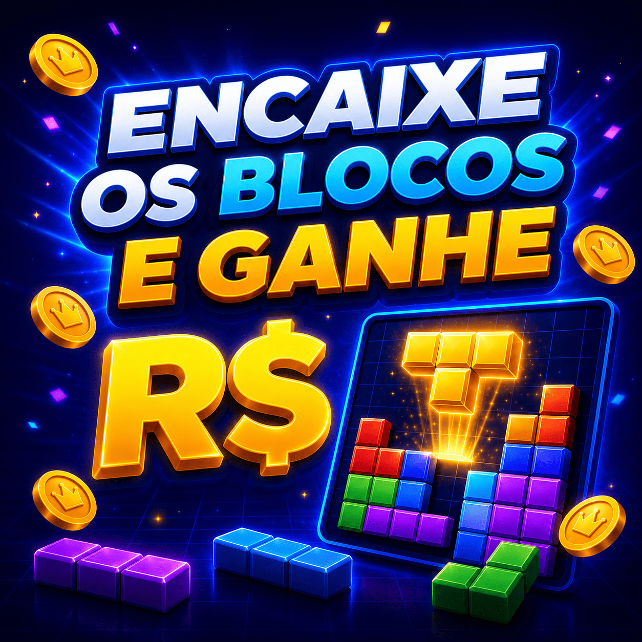 Block Rush — encaixe os blocos e ganhe